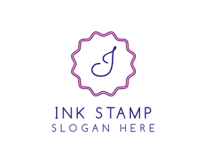 Feminine Cursive Stamp logo design