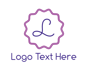 Cursive - Purple Cursive Lettermark logo design
