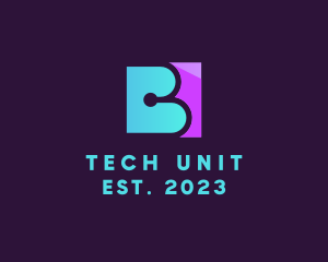 Unit - Company Circuit Letter B logo design
