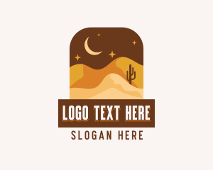 Night - Desert Trekking Outdoor logo design