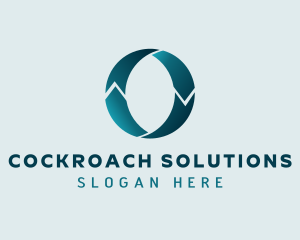 Teal Logistics Letter O logo design