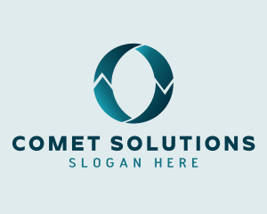 Teal Logistics Letter O logo design