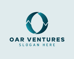 Teal Logistics Letter O logo design