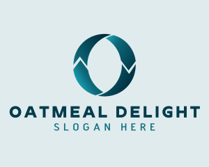 Teal Logistics Letter O logo design