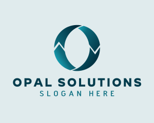 Teal Logistics Letter O logo design