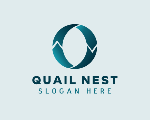 Teal Logistics Letter O logo design