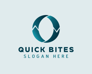 Teal Logistics Letter O logo design