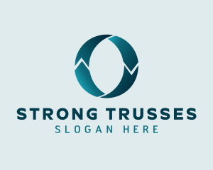 Teal Logistics Letter O logo design