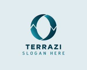 Teal Logistics Letter O logo design