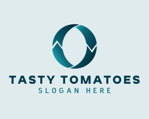 Teal Logistics Letter O logo design