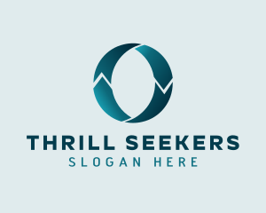 Teal Logistics Letter O logo design