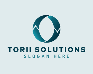 Teal Logistics Letter O logo design