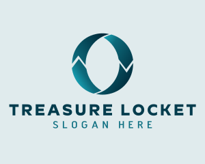 Teal Logistics Letter O logo design