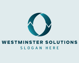 Teal Logistics Letter O logo design