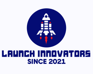 Launching - Rocketship Space Launch logo design