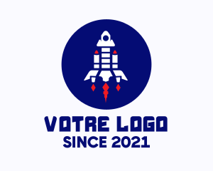 Aircraft - Rocketship Space Launch logo design