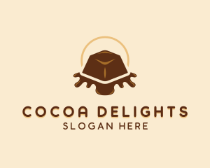 Chocolate Candy Dessert logo design