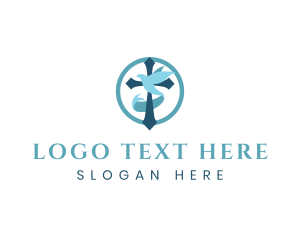 God - Religion Spiritual Cross logo design