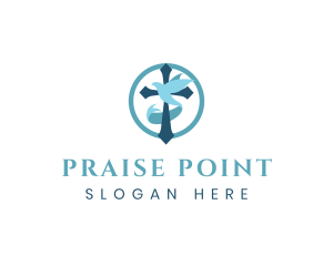 Praise - Religion Spiritual Cross logo design