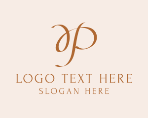 Lettering - Beauty Letter P Signature logo design