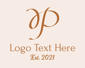 Handwritting - Beauty Letter P Signature logo design