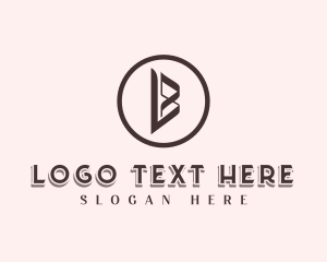 Text - Geometric Business Letter B logo design