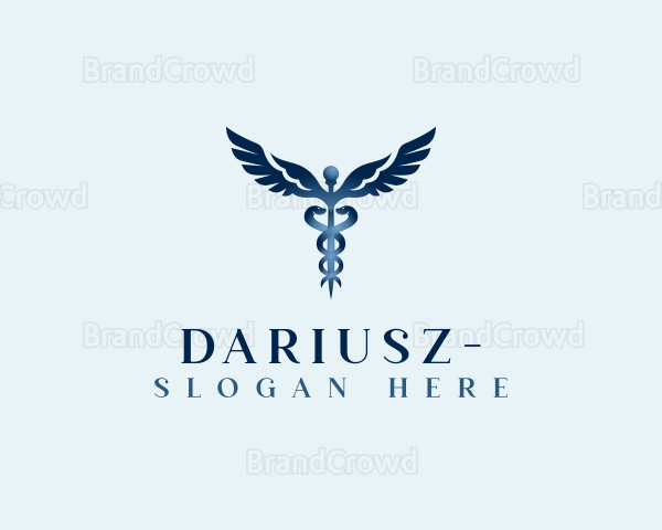 Medical Caduceus Wings Logo