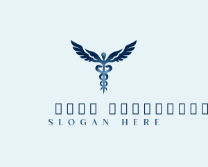 Pharmacy - Medical Caduceus Wings logo design