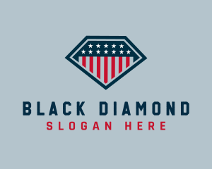 Diamond American Flag logo design