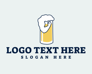 Cocktail Bar - Beer Muscle Flex logo design