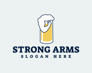 Beer Muscle Arm logo design