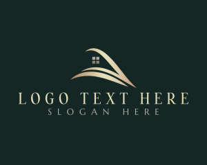 House - Luxury House Roofing logo design