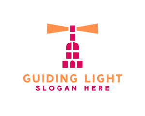 Wine Bottle Lighthouse logo design