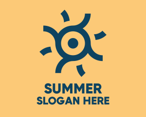 Summer Sun Eye logo design