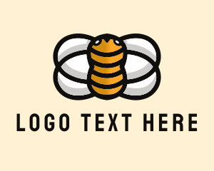 White - Yellow Bumble Bee logo design