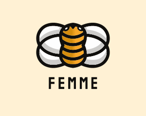 Yellow Bumble Bee  logo design