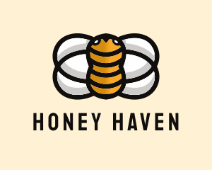 Beekeeper - Yellow Bumble Bee logo design