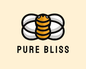White - Yellow Bumble Bee logo design