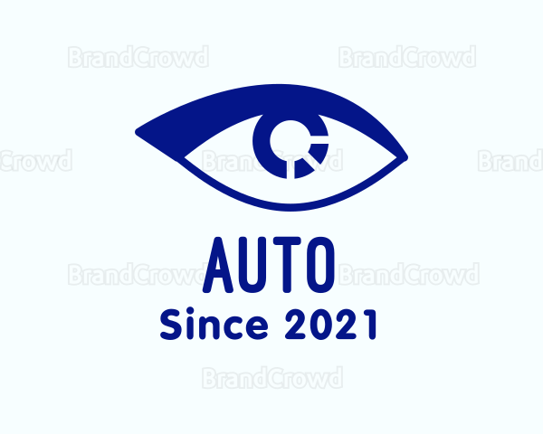 Blue Contact Lens Eye Logo