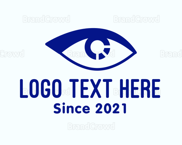 Blue Contact Lens Eye Logo