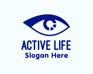 Blue Contact Lens Eye Logo