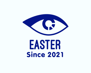 Eagle Eye - Blue Contact Lens Eye logo design