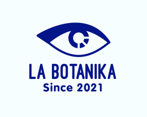 Ophthalmologist - Blue Contact Lens Eye logo design