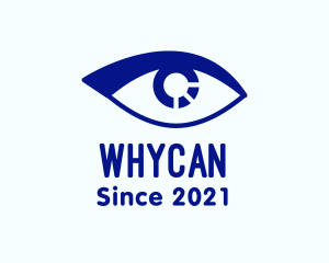 Optometry - Blue Contact Lens Eye logo design