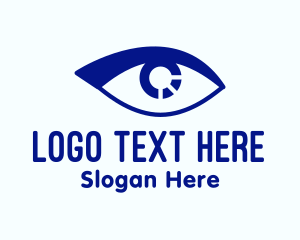 Blue Contact Lens Eye Logo