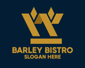 Barley - Golden Geometric Barley logo design