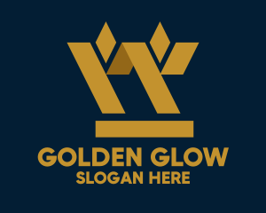 Golden - Golden Geometric Barley logo design