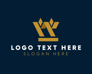 Luxury - Golden Geometric Barley logo design