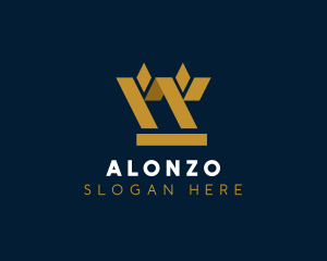 Golden Geometric Barley logo design