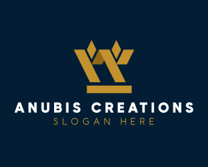 Golden Geometric Barley logo design